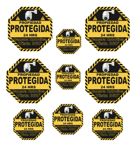 Sticker Alarma De Seguridad Disuasivo Propiedad Protegida 03