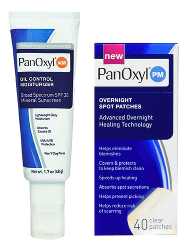 Parches Para El Acné Noche + Crema Hidrante Oil Panoxyl