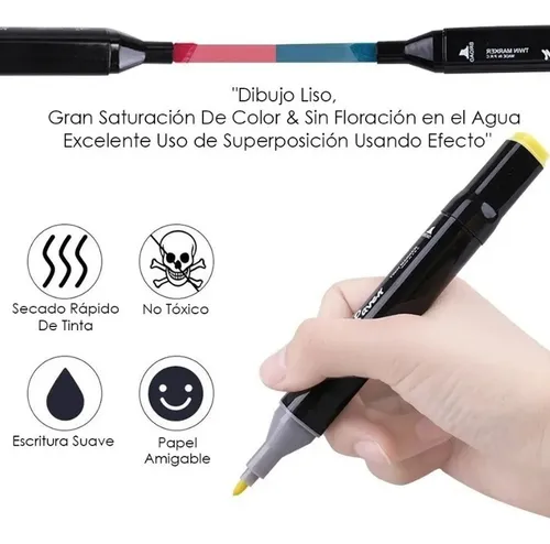 Rotuladores Artísticos Touchfive, Doble Punta, 40 Colores
