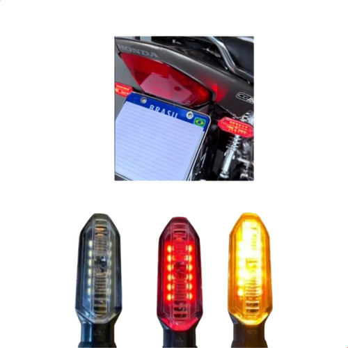 Seta Pisca Gvs Led Com Drl Cb Twister Kit 4 Unidades
