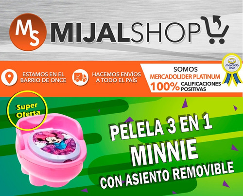 Pelela Bacinilla Infantil Minnie Mouse 3 En 1