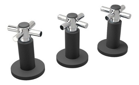 Imagen 3 de 8 de Griferia Lavatorio Baño Cierre Ceramico Grifmac Matte Negro