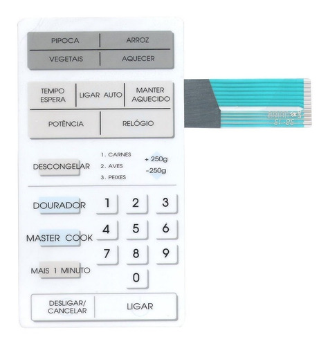 Membrana Teclado Microondas Cce Mw 1550 / Mw 1480