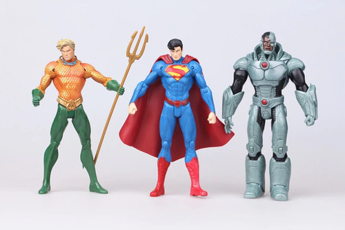 3 Figura 18cm Liga Justicia Superman Aquaman Superheroe