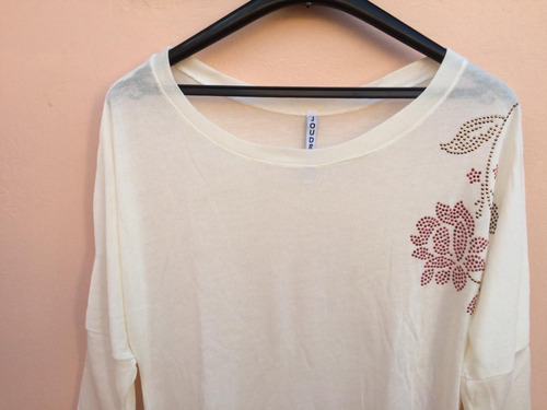 Remera Remeron Mujer Lanilla Staras Flores Talle L O M