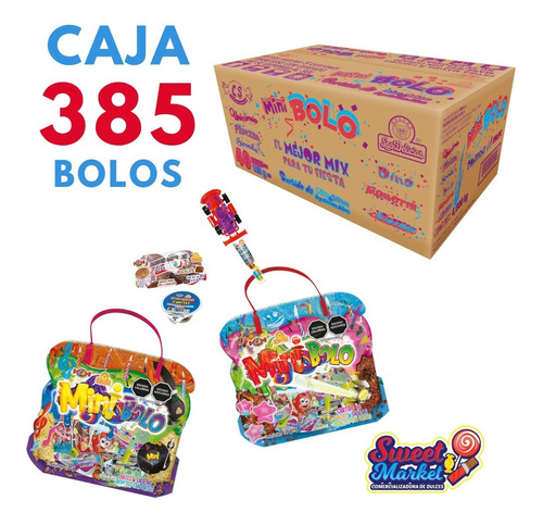 Mini Bolo Bolsa 120 Gr. Caja Con 385 Pzs Las Delicias 