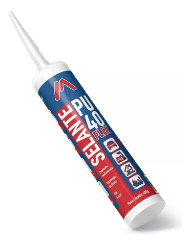 Mastiflex selante silicone Pu-40 poliuretano flexível marrom 400g