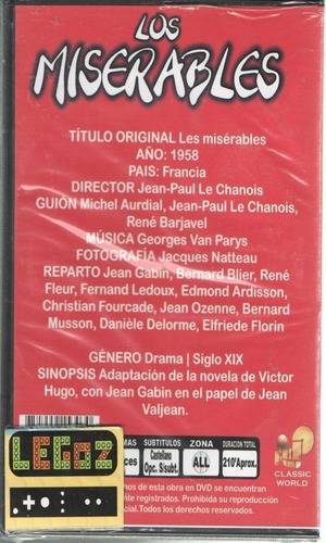 Legoz Zqz Dvd Los Miserables -disco Fisico Ref 523