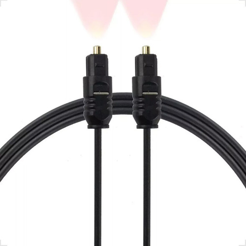 Kit Com 2 Cabo Fibra Óptico Digital Toslink Com 1,5 Metros