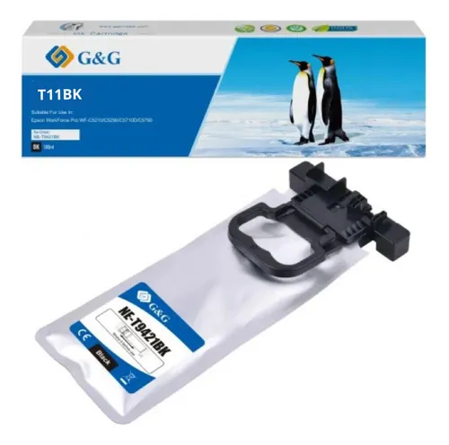 Bolsa De Tinta Compatible T11bk Impresora Wf 5890 C5810 60ml