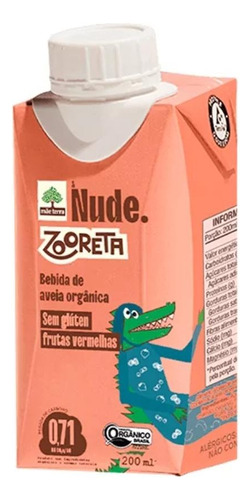 Bebida Aveia Nude Zooreta Frutas Vermelhas 200ml - Kit Com 3