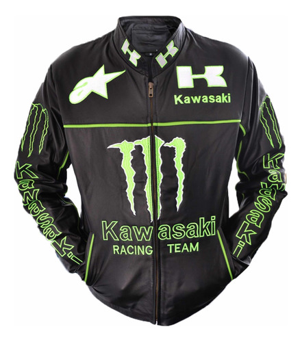 Chamarra De Piel Tipo Kawasaki Talla 3xl