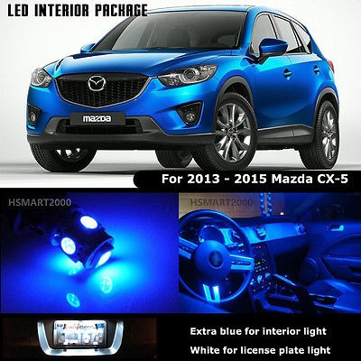 7pcs Blanco Interior Azul Led Bombillas Para Cx5 De Mazda Cx