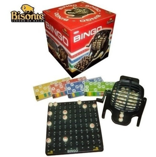 Juego De Mesa Bingo Con Bolillero Plástico Bisonte -yamanca-