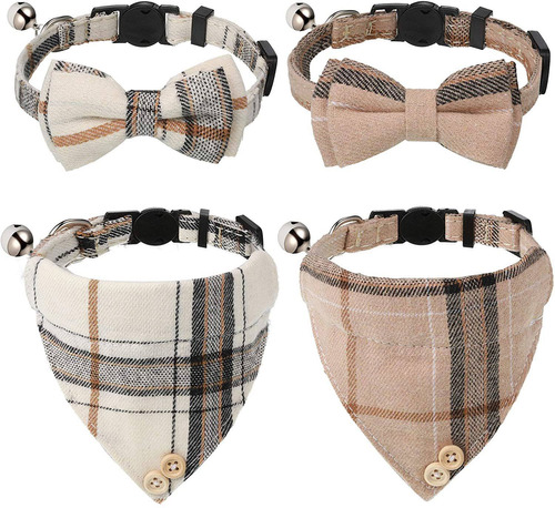 4 Piezas De Corbata De Lazo Collar De Gato  Bandana De ...