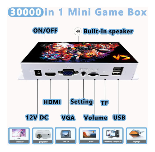 30000 En 1 Caja De Juegos De Pandora 70s Arcade Stick Retro
