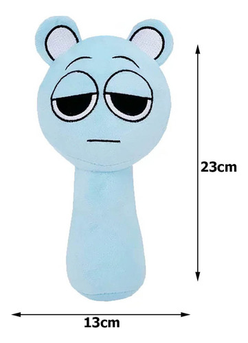 Boneco Pelúcia Sprunki Sky Azul Incredibox Original 20cm