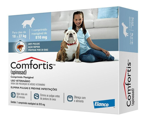 Antipulgas Comfortis Elanco 810mg - Cães De 18 A 27kg