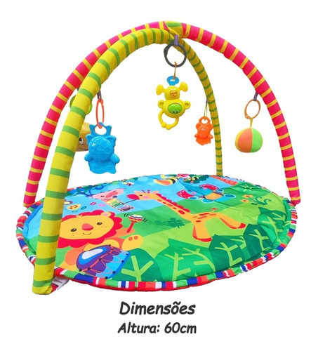 Imagem 3 de 7 de Tapete Atividades Infatil Bebê Com Brinquedos