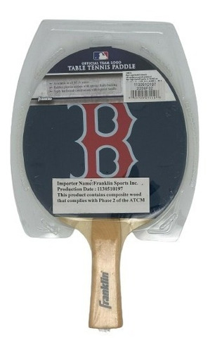 Raqueta De Ping Pong Franklin Boston Red Sox