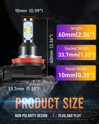 Kit Faros Luz Led 9005 H11 H8 30000lm For Ford Alta/baja
