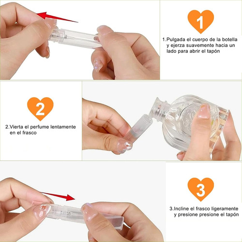 100pcs 5ml+3ml Mini Botellas Spray Perfume Plásticos