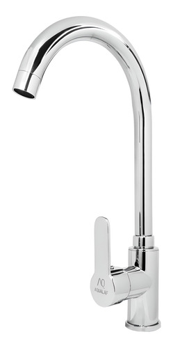 Grifo De Cocina Monocomando Pico Bar Aqualaf Aqua Banioferta Metal Mesada Acabado Cromo