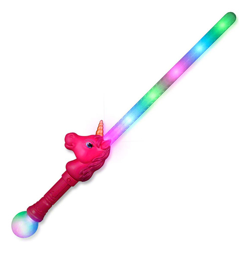 Espada Sable Unicornio Rosa Led 72.39 Cm Para Niñas