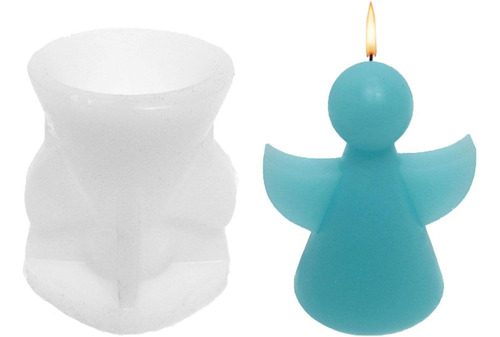 Molde Silicon Angel Angelito Baby Shower Bautizo  Vela