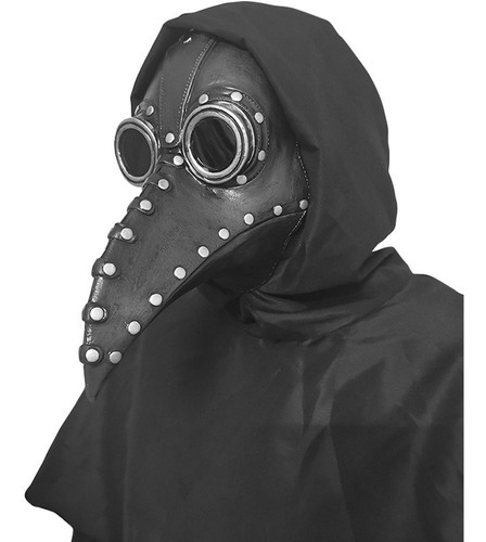 Máscara De Doctor De La Peste Con Pico Para Halloween Color Negro