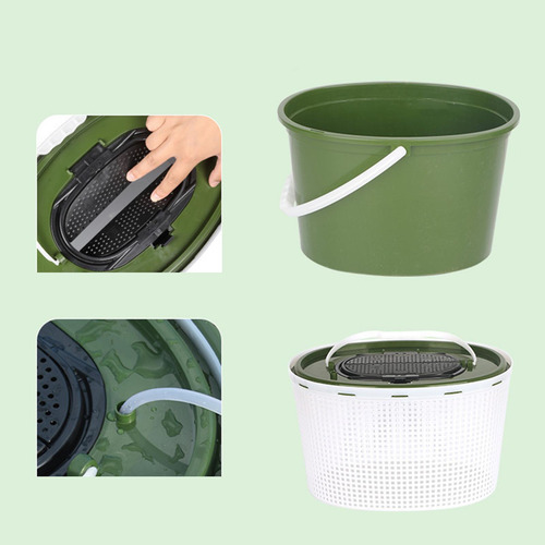 Cubo De Pesca Recipiente De Barril De Cubo De Ovalado 10l