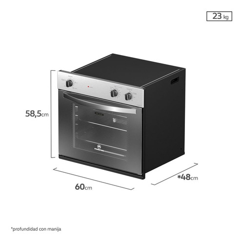Horno Empotrable Eléctrico M Spazio 140a 66l Con Timer - Mad