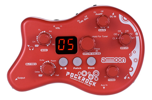 Adaptador Portátil Ammoon Pockrock Para Guitarra Con Pedal D