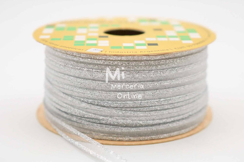 Cinta De Organza Plata/oro De 4 Mm X 20 Metros Brooklyn