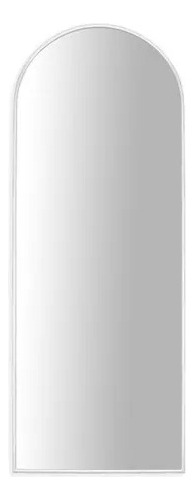 Espelho Oval Base Reta Com Moldura Metal 70x50 - Sob Medida Moldura Branco