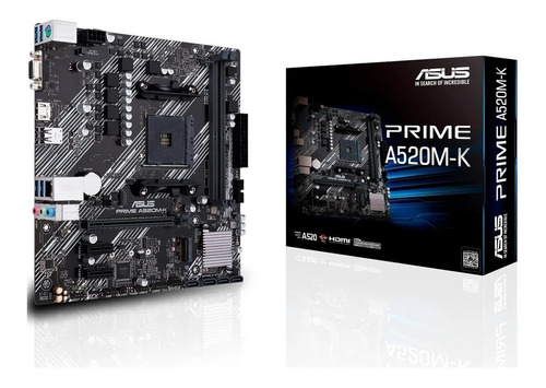 Motherboard Asus Prime A520m-k Amd Ryzen 3ra Gen Gamer M.2