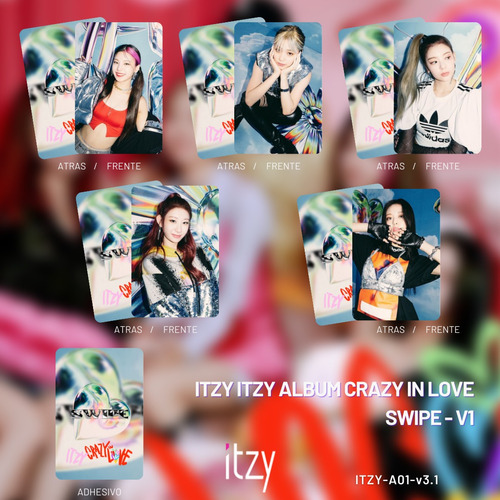 Photocards Itzy -  Crazy In Love Swipe - V1