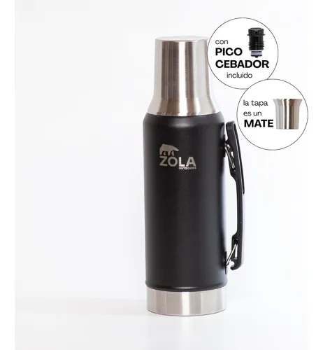 Termo Mate Edition 1.2 Litros Pico Cebador Zola Acero Inox