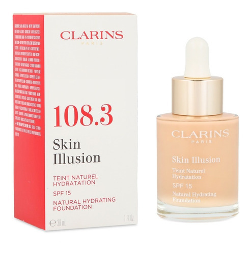 Base De Maquillaje Skin Illusion Spf15 Clarins Tono Organza 108.3