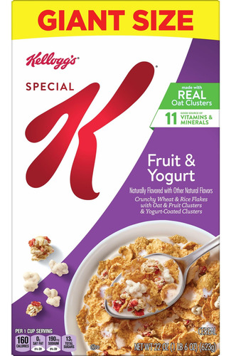 Cereal De Desayuno Special K Fibra Frutas Y Yogur 623g