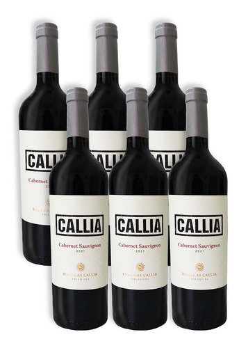 Callia Vino Cabernet Sauvignon Caja X6u 750ml Valle De Tulum