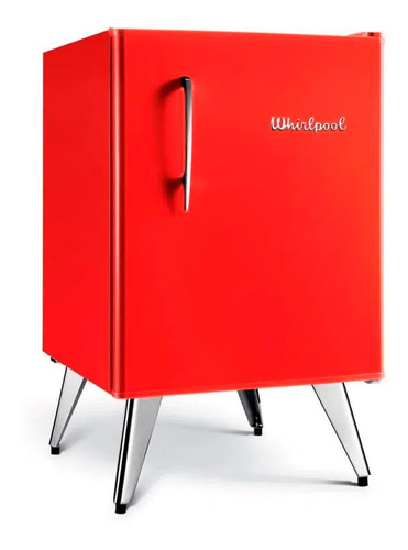 Heladera A Gas Minibar Compacta Whirlpool Retro 76 Lts Roja 