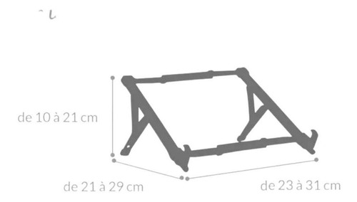 Imagem 6 de 6 de Suporte Mesa Para Notebook Regulável Ergonômico Branco Home
