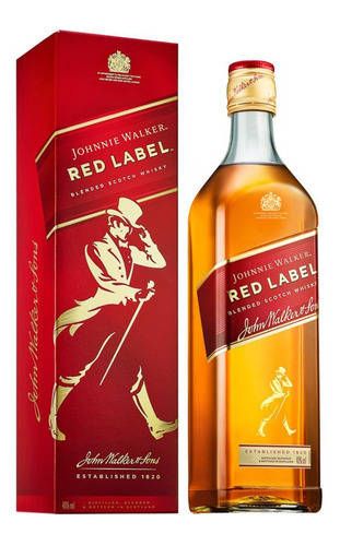Whisky Johnnie Walker Red Label Escocés X 750 Con Caja