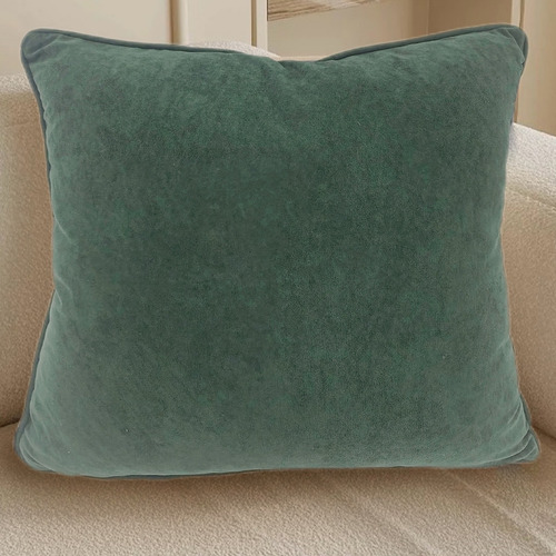 Cojin Terciopelo Verde 45x45 Verde Liso