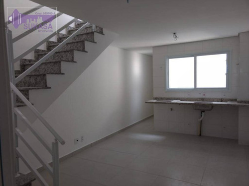 Cobertura Com 2 Dormitórios À Venda, 53 M² Por R$ 389.000,00 - Vila Pires - Santo André/sp - Co0409