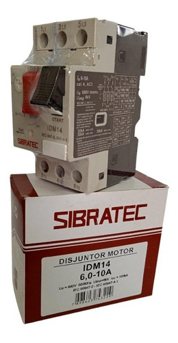 Disjuntor Motor Sibratec Idm14 Tripolar 6,0 A 10,0 Amperes