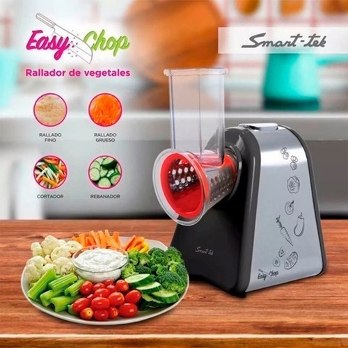 Imagen 4 de 4 de Smart-tek Sm2026 Easy Chop Rebanador Cortador Rallador Acero