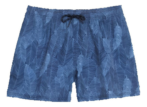 Short Boardshort Parka Feathers Hojas Azules