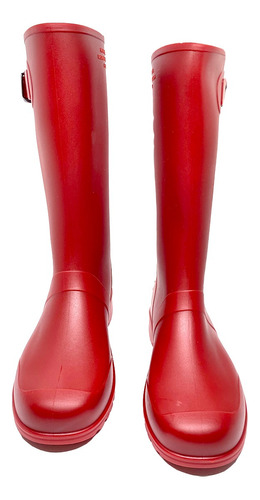 Botas De Lluvia Moda Mujer Impermeable Elegante Hebilla 